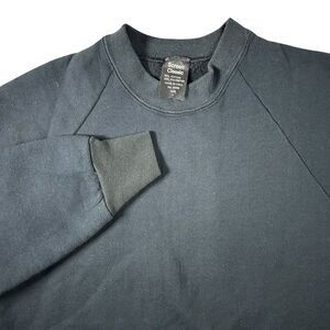 Vintage Screen Classic Blank Crewneck Mens Large Black Essentials USA 90s